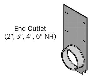 Zurn Z887-E3/U3 3" No Hub End/Bottom Outlet Adapter